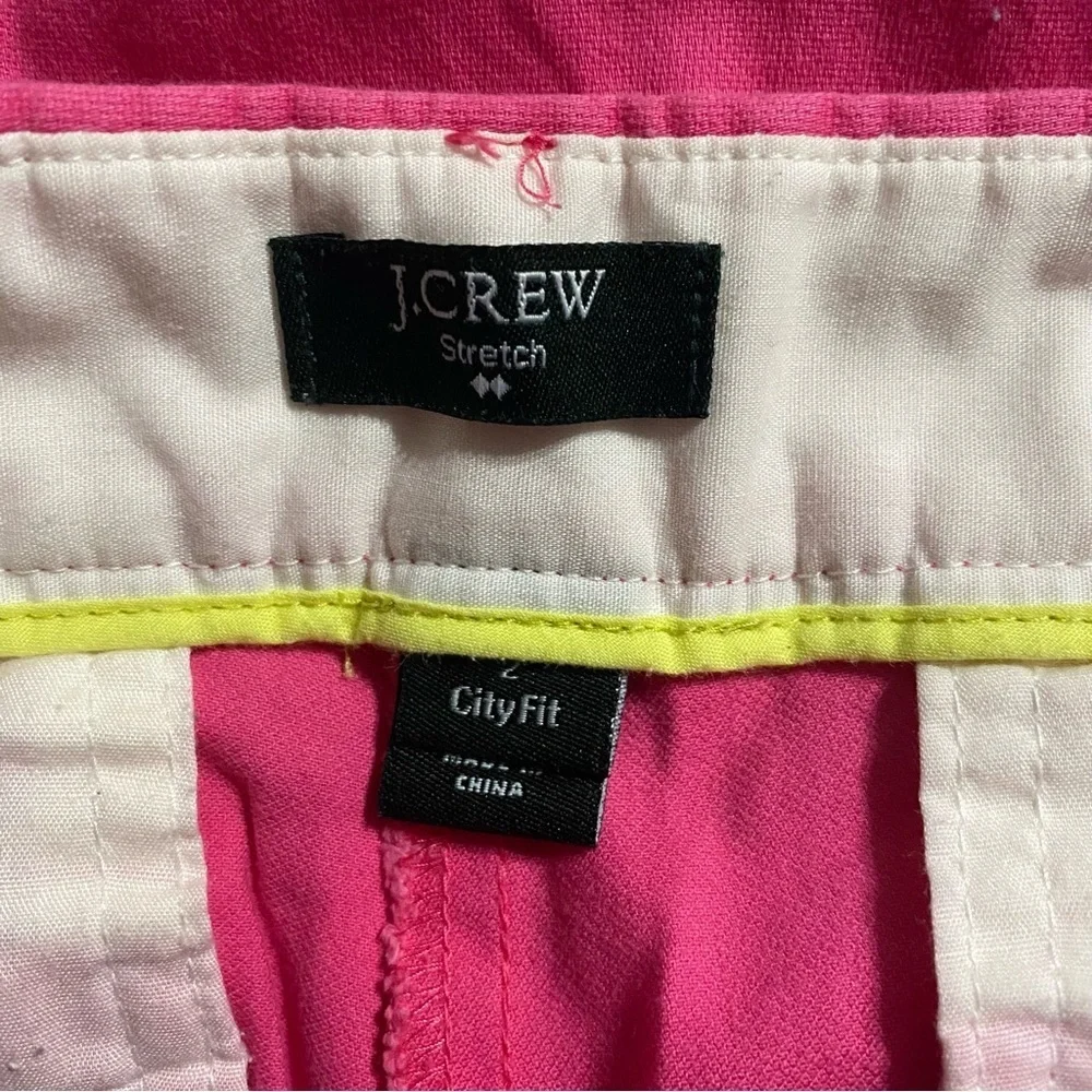 J Crew Hot Pink City Fit Crop Capri Pants